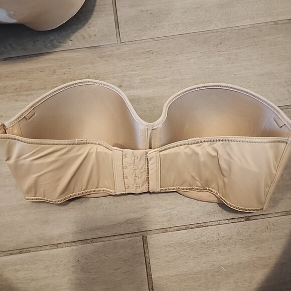 Maidenform Strapless Bra 36D Nude Underwire Lined 05032 *no Straps* - Picture 2 of 4